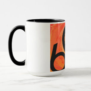 Orange 60 Födelsedag per år Mugg