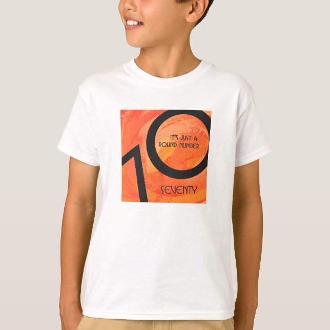 Orange 70 Födelsedag per år Tee (Framsida)