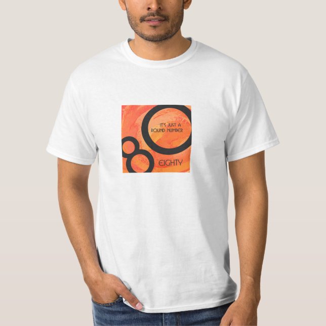 Orange 80 Födelsedag för årtionde Tee (Framsida)