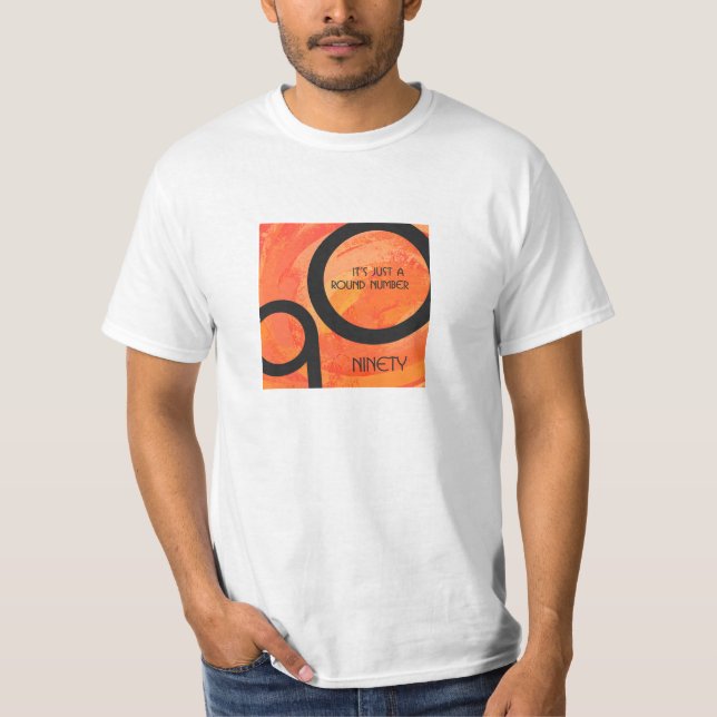 Orange 90:e födelsedag tio år tee shirt (Framsida)
