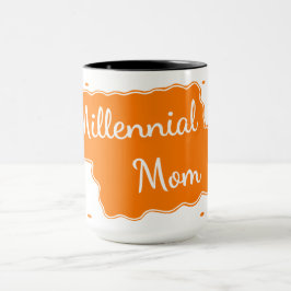 Orange 90S-bakåtkompatibel Mamma med flera kärnor Mugg