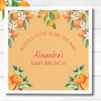 Orange A Little Cutie Citrus Baby Brunch Pappersservett