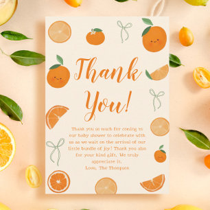 Orange A Little Cutie Citrus Baby Shower Tack Kort