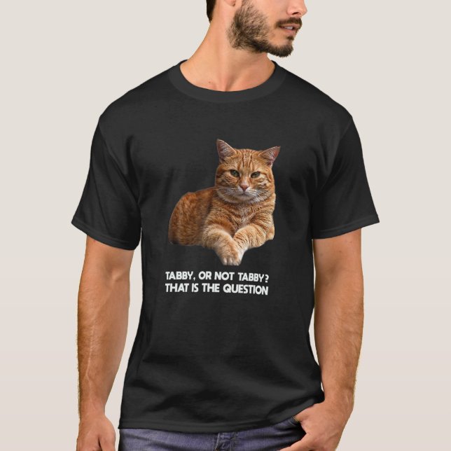 Orange Abby Katt Meme T Shirt (Framsida)