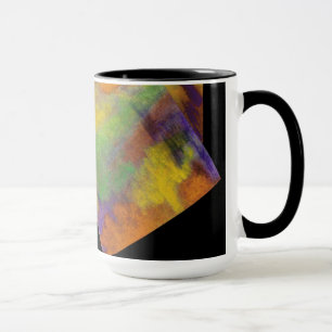 Orange Abstract Design Monogram Mugg