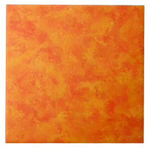 Orange Abstrakt Mönster Kakelplatta
