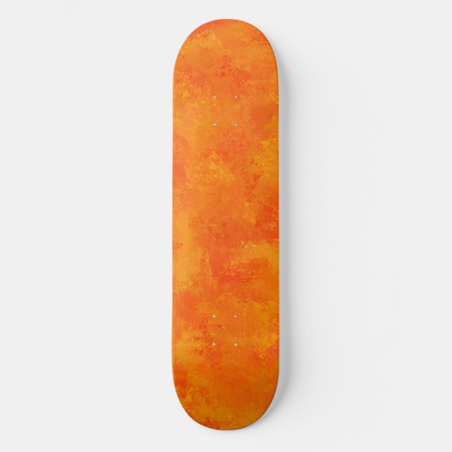 Orange Abstrakt Mönster Mini Skateboard Bräda 18,5 Cm (Framsida)