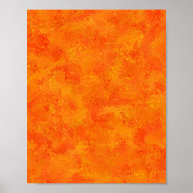 Orange Abstrakt Mönster Poster (Framsidan)