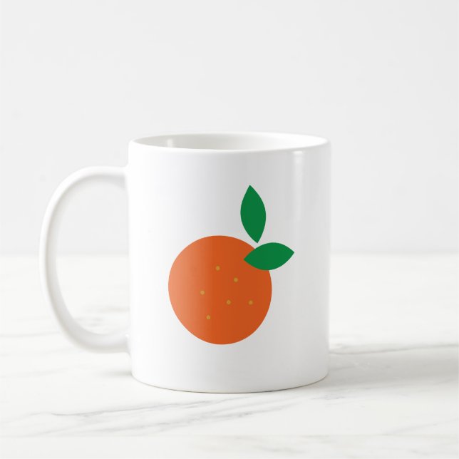 Orange Abstrakt Mugg (Vänster)