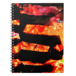 Orange abstrakt,Spiral fotopatbok,Strimma rosor Anteckningsbok