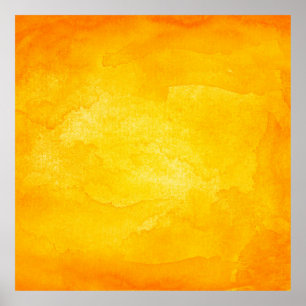 Orange abstrakt vattenfärgsmakro struktur backgrou poster