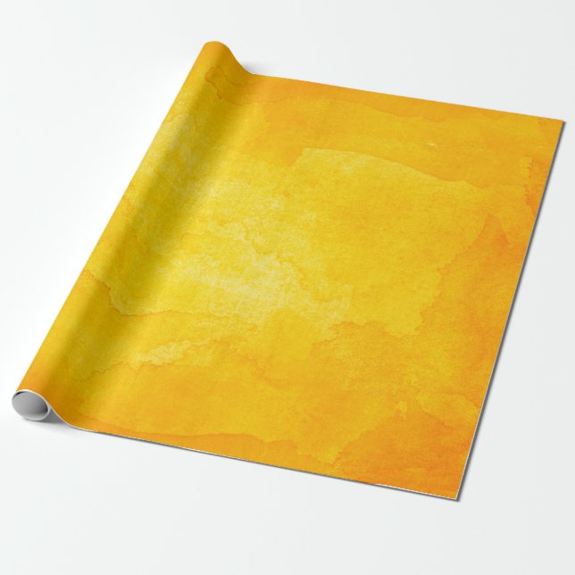 Orange abstrakt vattenfärgsmakro struktur backgrou presentpapper (Utrullad)