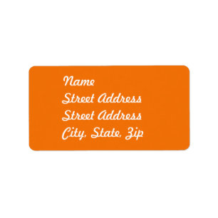 Orange Adress Adressetikett
