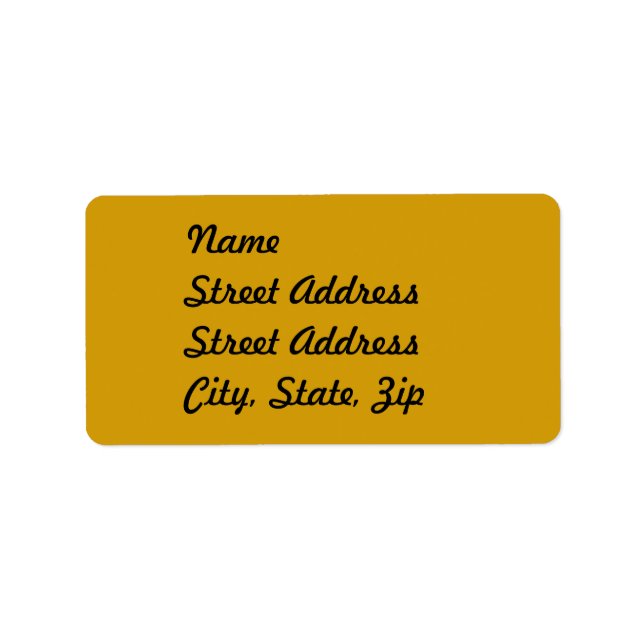 Orange Adress Sticker Adressetikett (Framsidan)