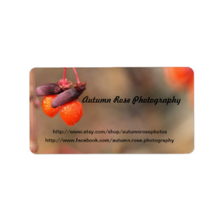 orange adressetikett