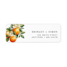 Orange adressetikett Citrus Cutie Clementine