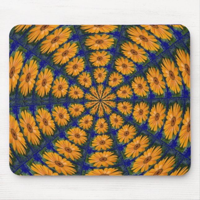 Orange African Daisy Mousepad Musmatta (Framsidan)