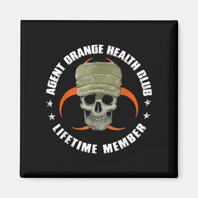 Orange Agent Health Klubb life time Member Vietnam Magnet (Framsidan)