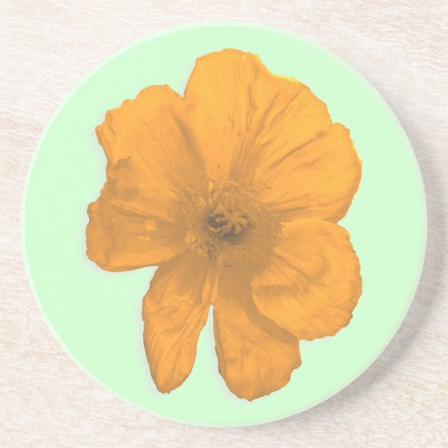 Orange Aid/PopArt Flower Underlägg (Framsidan)
