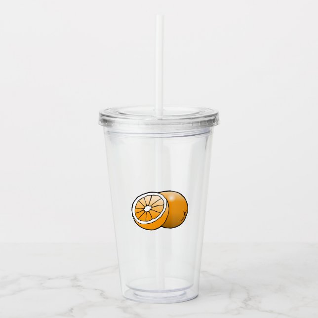 Orange - Akryl Tumbler Take Away Mugg (Framsida)