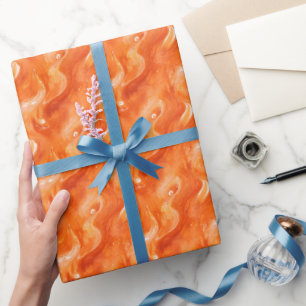 Orange akvarell abstrakt presentpapper