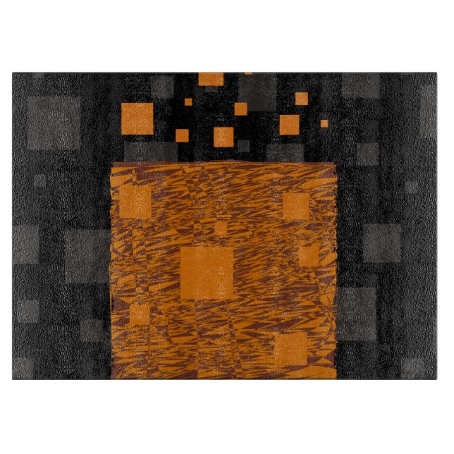 Orange alert flyter svarta rutan för abstrakt Hall (Framsidan)