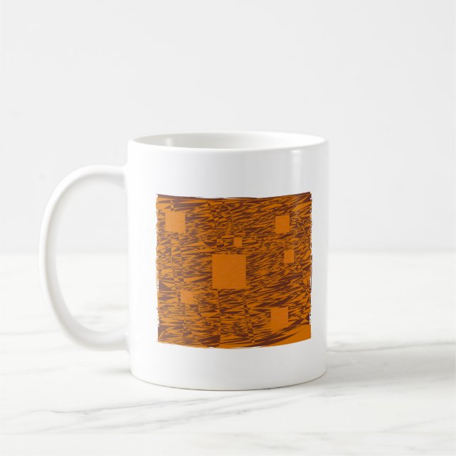 Orange alert flyter svarta rutan för abstrakt Hall Kaffemugg (Vänster)