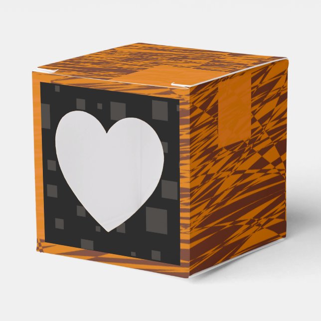 Orange alert flyter svarta rutan för abstrakt Hall Presentaskar (Framsidan Sidan)