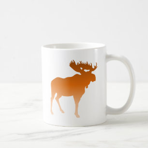 Orange älg kaffemugg