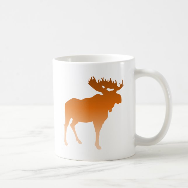 Orange älg kaffemugg (Höger)
