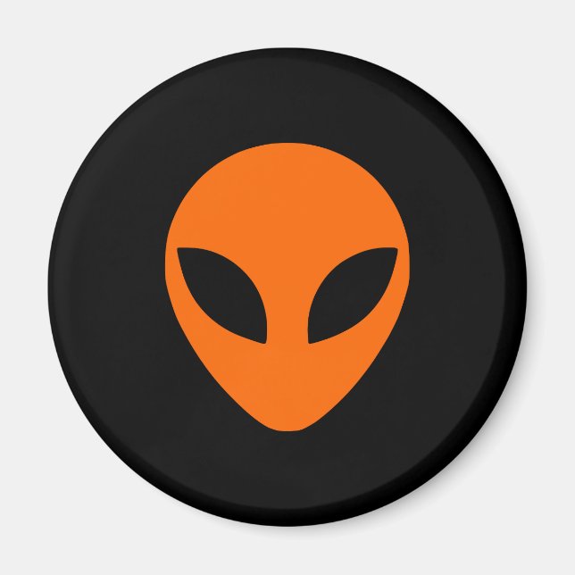 Orange Alien Head Magnet (Framsidan)