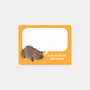 Orange American Toad Photo Personlig Post-it Block