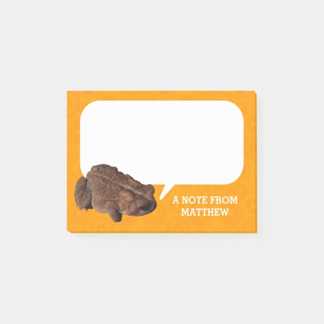Orange American Toad Photo Personlig Post-it Block (Framsida)