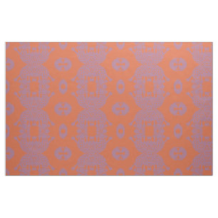 Orange Amoeba Monster Fabric Tyg
