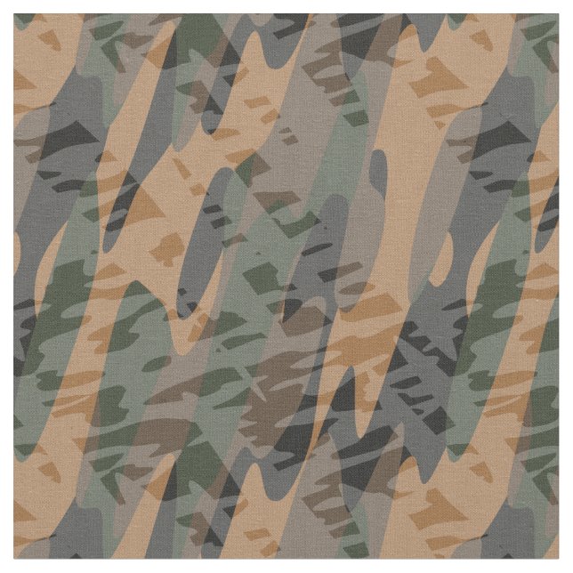 orange and green textured camo tyg (Närbild)