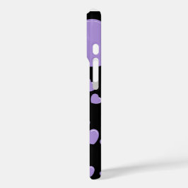 orange and purple hearts polka dots