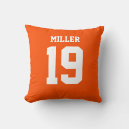Orange and White Double-Sided Sports Jersey Kudde