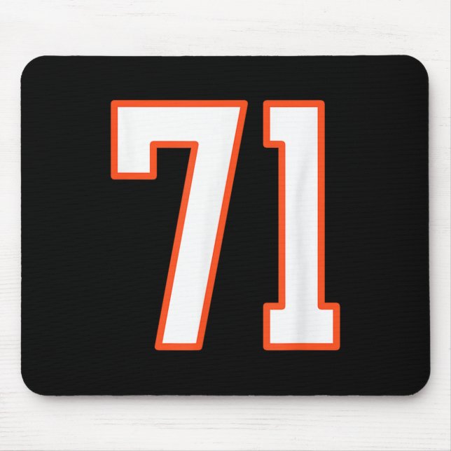 Orange And White Srts Number 71 Jersey Uniform Pla Musmatta (Framsidan)