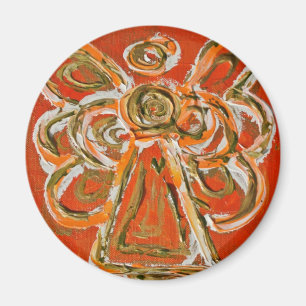 Orange Angel Art Anpassningsbar Magnet Gifts
