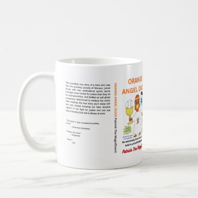 ORANGE ANGEL DUCK Classic Mug, 11 oz Kaffemugg (Vänster)