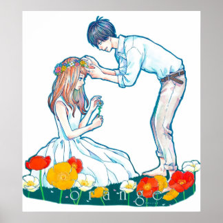 Orange Anime Naho Kakeru Kärlek Poster