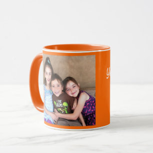 Orange Anpassa FOTO-MALL Gaffel Mugg