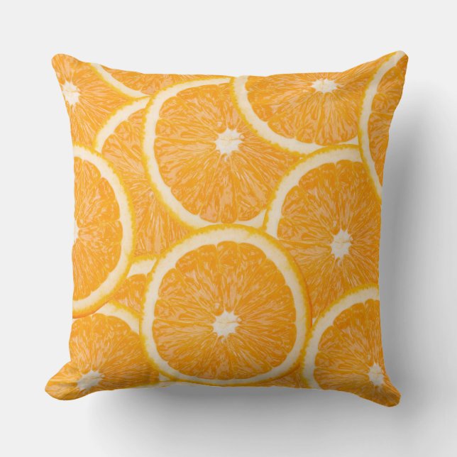 Orange anpassningsbar dekorativ kudde (Framsida)