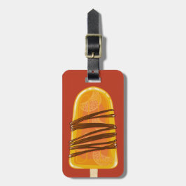 Orange anpassningsbar-pakettetikett för popup- bagagebricka