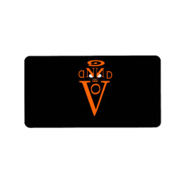 Orange Ansikte Adressetikett