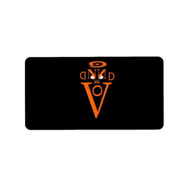 Orange Ansikte Adressetikett (Framsidan)