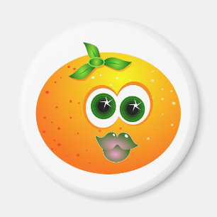 Orange ansikte magnet