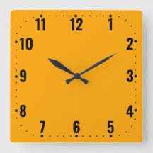 Orange Ansikte med siffror - utan ramar