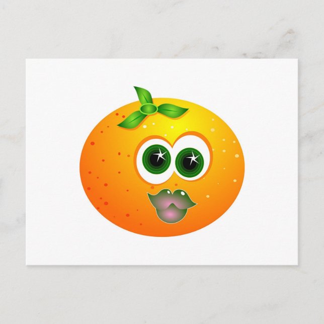 Orange Ansikte Vykort (Framsida)
