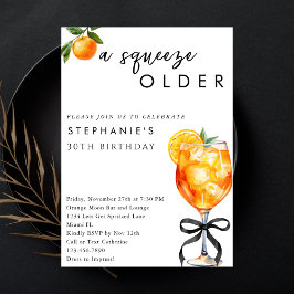 Orange Aperol Spritz Ett kram Gammal 30-årsdag Inbjudningar
